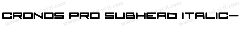 Cronos Pro Subhead Italic字体转换
